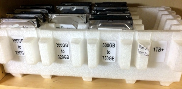 Various-sized SATA hard drives always welcome!