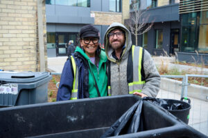 Photo of two people on clean Team